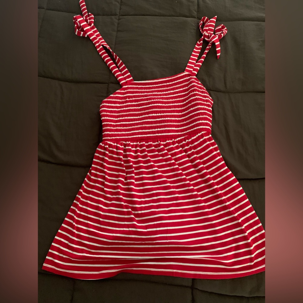 Maternity red and white striped shirt size xsmall